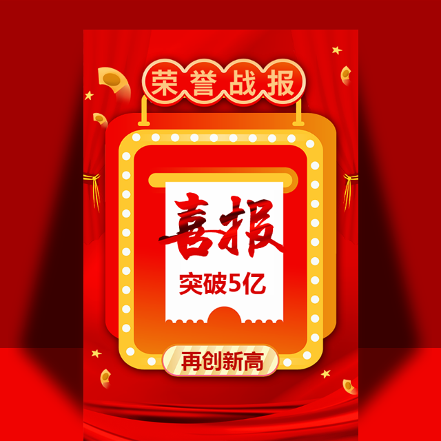 企业店铺公司618销售喜报战报员工业绩表彰宣传模板